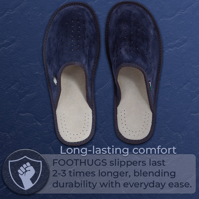 Furniture Icon Slippers Heren Men's 100% Suede Leather Memory